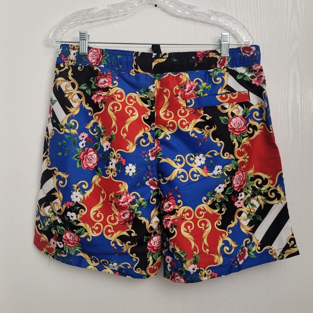 Surf Society Mens Baroque  Drawstring Lined Swim  Board SHORTS Size M - Picture 4 of 10